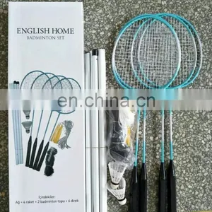 4 Badminton Racket Beach Badminton Shuttlecock Set With Net thumbnail-1