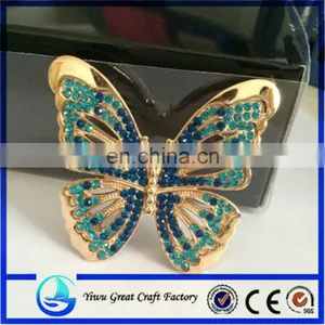 Metal Butterfly Rhinestone Brooch thumbnail-1