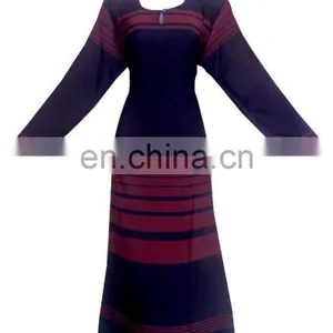 Black & Red Colour Nida Burkha With Original Nida Work For Working Women / Modern Style Work Wear Islamic Burkha thumbnail-2