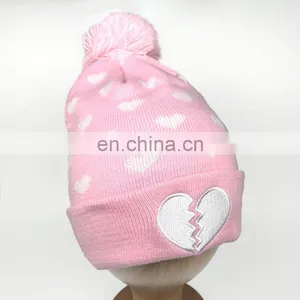 Hot Sale 100% Acrylic Custom Knitted Cuff Beanies With 3D Logo Embroidery thumbnail-5