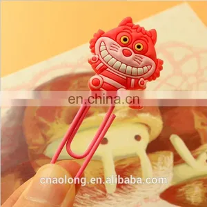 Embossed Logo Custom New Fashion Design Rubber Bookmark Soft Pvc Book Marks thumbnail-1