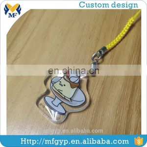 Custom Logo Clear Plastic Acrylic Keychains Charm thumbnail-1