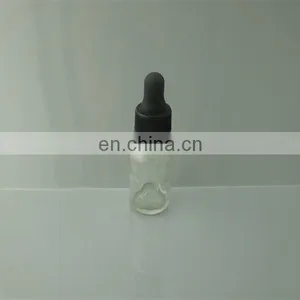 20ml Clear Glass Essential Oil Bottles With Black Plastic Dropper thumbnail-3