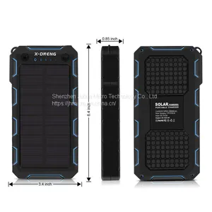 Portable Solar Panel Charger 12000mah Waterproof Solar Power Bank for Hiking thumbnail-2