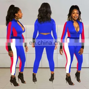 Two Piece Track Suit Women Hooded Tracksuit Cotton Training Suit Fitted Tracksuit thumbnail-3