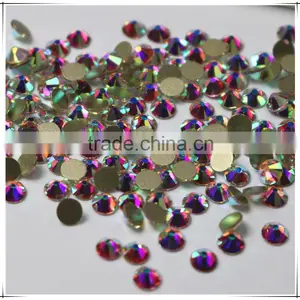 Best Quality Factory Price Wholesale 7big 7small 14 Facets Crystal AB Flatback Hotfix Rhinestone for Nail Art thumbnail-1