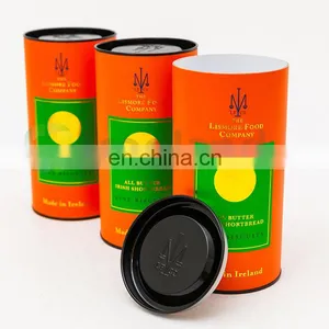 Custom Foil Stamping Paper Tube Food Packaging Biscuit Packaging Tube Boxes thumbnail-1