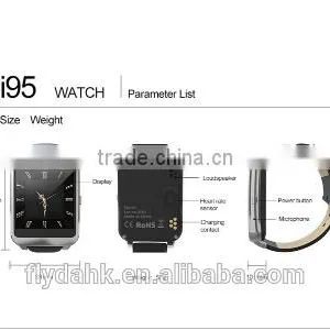 New I95 Smart Watch Android 4.3 320*320 PX IP65 Smart Watch 6 Sets Clocks Interface 1.54 Inch Touch Sreeen Bluetooth Smart Watch thumbnail-4