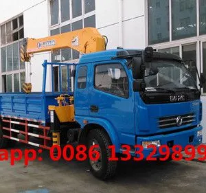 Dongfeng Duolika LHD/RHD 3.2 Tons Telescopic Crane Boom Mounted on Truck for Sale thumbnail-1