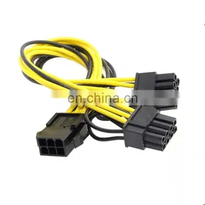 6 Pin Female To Dual 8 (6+2) Male Pin Pci Express Power Converter Cable Pcie Pci-e Vga Splitter Hub Power Cable thumbnail-1