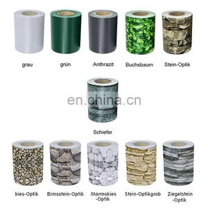 35 m x 19 cm Antrazit Privacy Fence Stripe Tarpaulin Sichtschutzfolie Fur Doppelstab Mattenzaun PVC Sichtschutz Streifen Zaun thumbnail-5