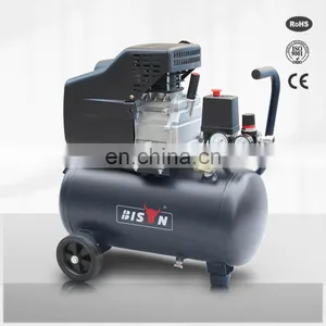 Bison China Electric Cheap Portable 1.5Hp 25L 220V Direct Driven Air Compressors Compressor For Spray Painting thumbnail-1