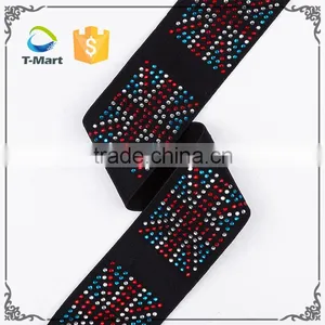 High Quality Spandex Decorative Color Textile Jacquard Fabric Elastic Band thumbnail-2
