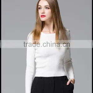 Fashion Design Custom Woolen Knit Sweater Pullover Collar for Young Ladies thumbnail-2