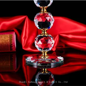 Lotus Crystal Candlestick Decoration Creative Crystal Glass Crafts Manufacturers Wholesale Wedding Candlesticks thumbnail-3