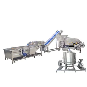 Mango Sweetsop Cherry Seed Remove Spinal Figs Juice Pulping Fruit Pulp Machine Fruit Coconut Pulp Process Line Orange Juicer thumbnail-3