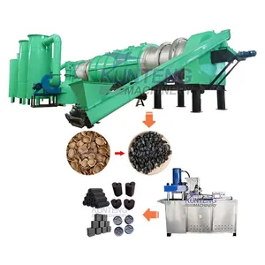 Coffee Shell Charcoal Making Machine Charcoal Briquette Production Line EPC thumbnail-1