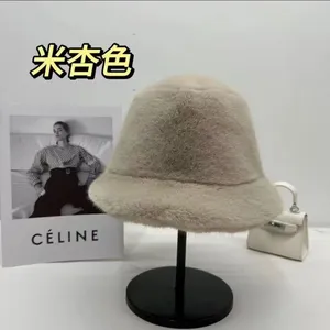 Faux Mink Fur Bucket Hat thumbnail-3