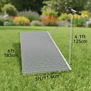 Drag Mat 1*1 Inch Mesh Steel Mat for Soft Turf Maintenance 36*36 48*60 72* 72 72*36 36*60 Welding Cutting Factory Production thumbnail-1