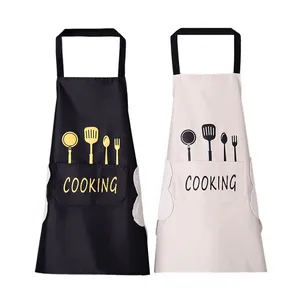 Sleeveless Apron Manufacturer Customize High Quality Low Price Waterproof Cooking Kitchen Chef Apron Custom thumbnail-1