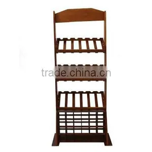 Wooden Wine Bottle Rack, Wine Display Shelf, Wholesale Wine Rack Wood thumbnail-3