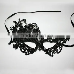 Cheapest Price Fashion Sexy Womens Party Club Hollow Lace Eye Mask Black and White Masquerade Masks thumbnail-2
