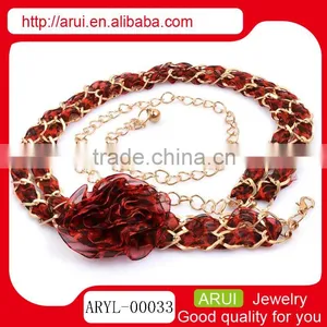 Body Jewelry 2014 Hot New Red Leopard Lace Flower Waist Belly Chains thumbnail-1