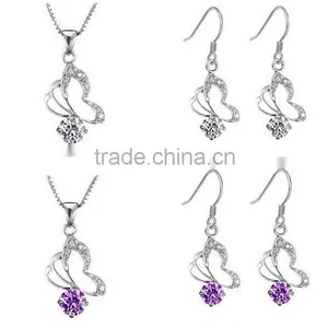 China Wholesale Fashion Silver Jewelry Set Women's Jewelry Set 2015 thumbnail-3