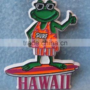 Custom Soft PVC Shaped Hawaii Surf Frog Rubber Magnet, Souvenir, Travel, Refrigerator thumbnail-1