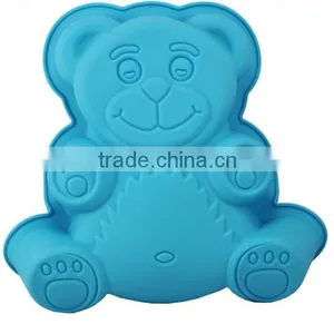 YangJiang Factory Manufature Hot Sale Fation Design Bear Shaped Silicone Cake Mold thumbnail-1