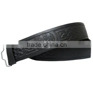 Scottish Smooth Leather Kilt Belt Made Of Fine Quality Cow Hide Leather thumbnail-1
