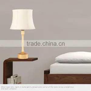 Wooden LED Table Lamp Wood LED Table Light JK-879-08 2016 Hot Sale Modern Wood Lampbody Fabric Shade Table Reading Lamp thumbnail-3