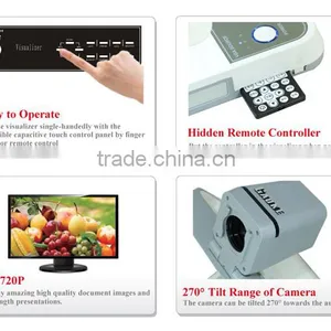 Hot Selling Portable Visualizer Document Scanner LED Lights Touch Screen Controller Portable Document Camera Visual Presenter thumbnail-3