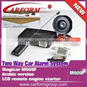 Factory Wholesale in Stock Magicar M909F Two Way Car Alarm System English/Persian Version LCD Remote Engine Starter thumbnail-3