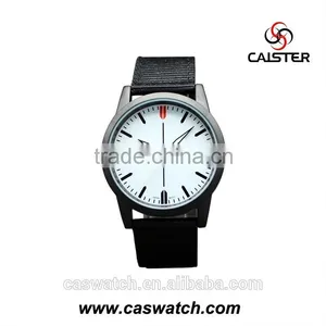 Luxury High Quality Nylon Strap Watch, White Dial Black Strap Men's Watch, Water Resistant Army Style Military Watch thumbnail-3