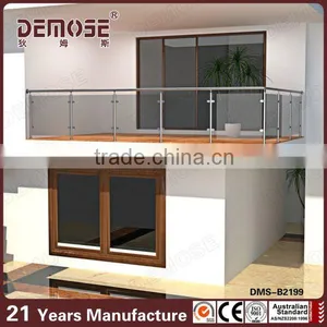 Demose Interior Staircase Glass Railing for Beautiful Home thumbnail-1