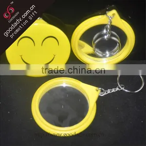 Wholesale Fine Quality Customized Multipurpose Mirror Key Rings gd Printed With Smile Face Quality Choice thumbnail-1