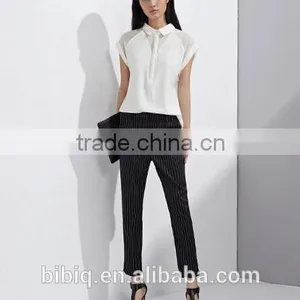 2015 Fashion Design White Loose Cardigan Women Chiffon Shirt thumbnail-2