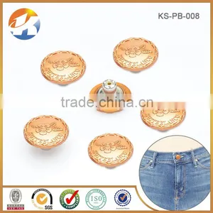 High Grade Copper Custom Made Clothing Button thumbnail-5