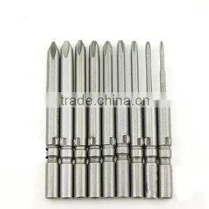9PCS 801 Round Shank Magnetic Phillips Cross Screwdriver Bits Electric Screwdriver Set 60mm Length AR-10 thumbnail-1