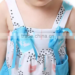 2016 Stylish Baby Clothes Wholesale Children Boutique Clothing Backless Cotton Baby Rompers thumbnail-3