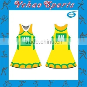 Popular Cheap Wholesale Full Sublimation Printing Team Netball Dress thumbnail-4