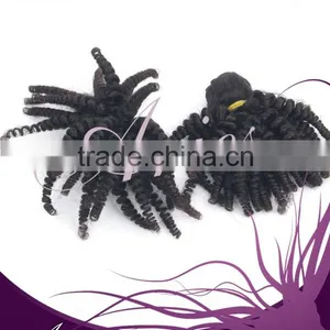 Brazilian Unprocessed Virgin Afro Kinky Curly Human Hair Weft thumbnail-1