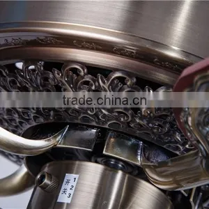 Red Blade Ceiling Fan With Light thumbnail-5