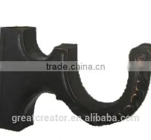Decorative Cherry Wood Curtain Rod Wall Mounting Brackets thumbnail-4