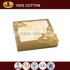 Pure Cotton Solid Color Jaquard Gift Box Packing Towel Set thumbnail-1