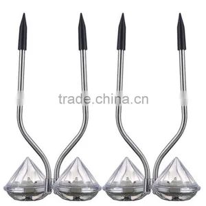 Lowest Price 4 PCS Garden Path Stake Lanterns Outdoor Lamps LED Solar Powered Diamonds Lawn Light Solar Light Pathway thumbnail-1