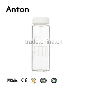 14oz High Quality Stocked Eco-friendly Feature Bpa Free Custom Glass Bottle thumbnail-6