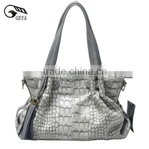 New Arrival 2012! Hot Summer Europe Style Croco Skin Leather Bag Ladies Handbag! thumbnail-1
