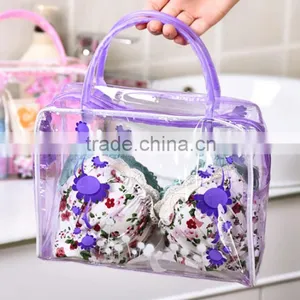 Beautiful Flower Print PVC Clear Cosmetic Bag, Make up Bag thumbnail-2